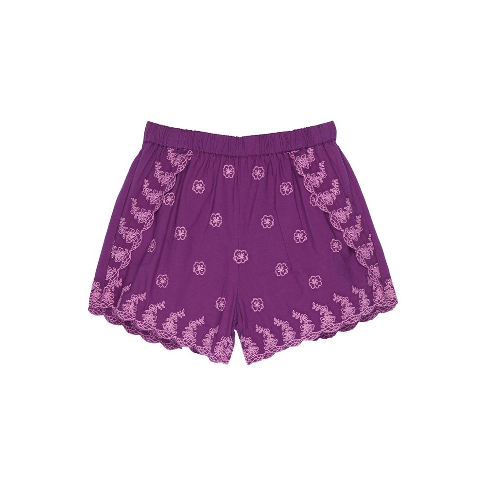 PEEK Girl's Embroidered Shorts Purple 4-5